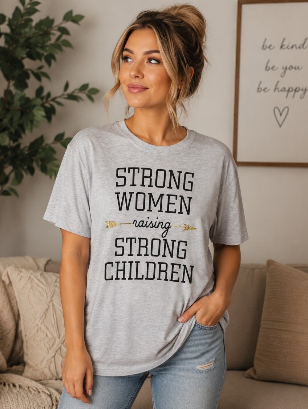 Strong Women Raising Strong Children Shirt Women's Size XL